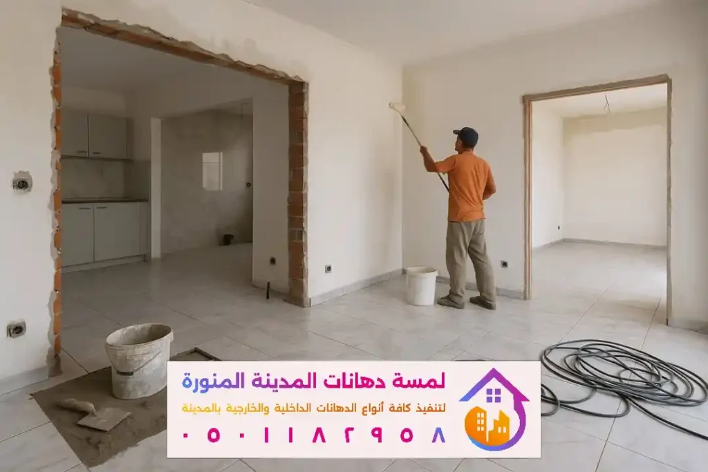 تفاصيل الدهانات الداخلية في المدينة المنورة في حي طيبة